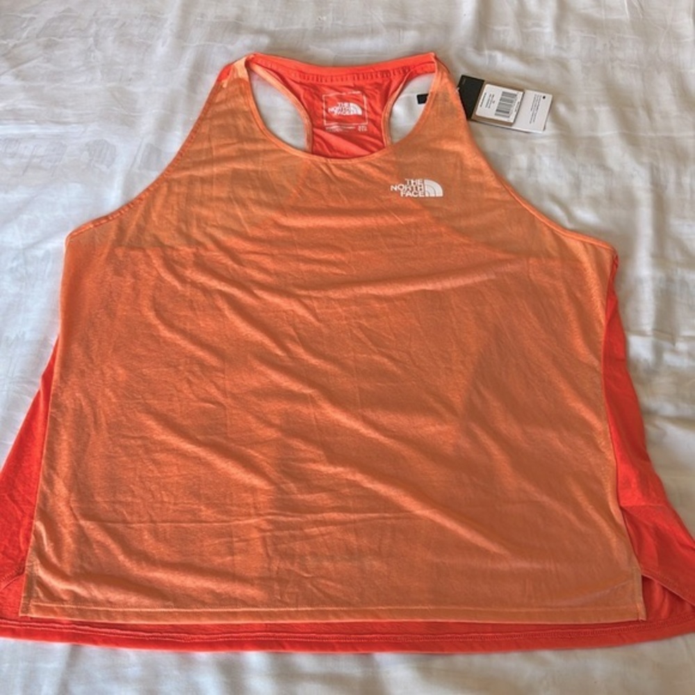 NWT The North Face women’s orange two tone tank top in size xxl